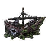 Aquarium Ornaments Wreck Sunk Ship Sailing Boat Destroyer Fish Tank Cave Decor Fish Tank Aquarium Decoration Accessories