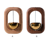 Coffee Shop Magnetic Doorbell Solid Wood Home Decor Easy Install Wind Chime Gift Pure Copper Refrigerator Magnet Garden