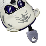 Golf Headcover For Driver Fairway Hybrid PU Leather Waterproof Tiger Golf Wood Cover Soft Durable Golf Club Covers Number Tag