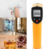 Meter Non-contact Pyrometer Digital Infrared Thermometer Laser Temperature Imager Hygrometer IR Termometro Color LCD Light Alarm