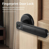 Fingerprint Door Lock Handle USB Rechargeable Anti Theft Smart Biometric Keyless Security Entry Electronic Lock with 2 Keys