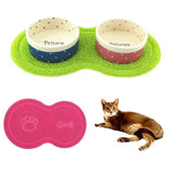 Pet Dog Puppy Cat Feeding Mat Pad Cute Cloud Shape Silicone Dish Bowl Food Feed Placement Pet Accessories Easy Cleaning Pad Mat