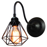 Vintage Led Wall Light Retro Loft Industrial Wall Lamp Black E27 Iron Simple lampshade Cage Guard Sconce Indoor Lighting Fixture