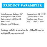 SK5 Mobile Phone Computer Live Sound Card, Microphone Voice Changer Sound Card for Mobile Phone/Switch/iPad/Computer