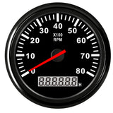 8000 rpm Tachometer Boat Car Marine Tacho Gauge with LCD Hourmeter 85mm Tachometer Diesel &amp;Gasoline Engine RPM Gauge 9~32V