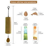 Home Decor Chord Wind Chimes Handmade Bamboo Wooden Music Chimes Windchime for Home Room Decor Wall Decor Boho Windbell Macrame