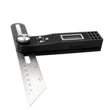 Stainless Steel Gauge Electronic Level Digital Protractor Sliding Angle Finder Battery Operated T Bevel Inclinometer 360 Degree