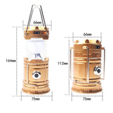 LED Portable Lantern Solar Powered Flashlights Camping Rechargeable Hand Lamp for Hiking Outdoor Lighting Emergency