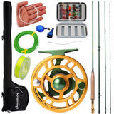 Sougayilang 2.7m Fly Fishing Rod and 5/6 Fly Fishing Reel Combos Fishing Pole Fish Line Bag Lure Flies Backing Line Full Set