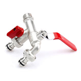 Indoor Outdoor Double Valve Detachable Practical Home Garden Manual Faucet 90 Degree Explosion Proof Universal Water Tap Copper