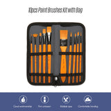10pcs Paint Brushes Set Kit Artist Paintbrush Multiple Mediums Brushes with Carry Bag Nylon Hair for Art Drawing Supplies