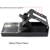 GTBL T12 Soldering Iron Station Stand Stable Welding Solder Iron Tips Holder with Insulation Pad Brass Wire Ball Tip
