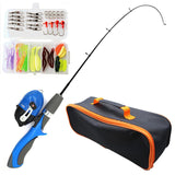 Kids Fishing Pole Set Full Kits With Telescopic Fishing Rod And Spinning Reel Baits Hooks Saltwater Freshwater Travel Pole Set