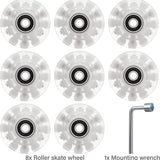82A Light Up Roller Skate Wheels 32 X 58Mm,Skateboard Wheels And Bearings Indoor Or Outdoor Luminous Skate Wheels