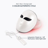 1200 LED Lights Rechargable 3 Colors Photon Therapy Face Mask Skin Rejuvenation Anti-Wrinkle Anti-Acne Wireless Facial Mask