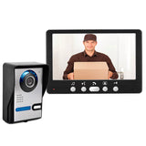 7" Video Door Phone Doorbell Intercom Kit Video Intercom Speakerphone Intercom System With Waterproof Outdoor IR Cam