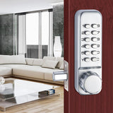 Mechanical Digital Lock Combination Code Manual Door Keyless Zinc Alloy Push Button for Home Office