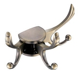 Black Gold Robe Hooks Wall Mounted Type Nail Punched Bedroom Wardrobe Clothes Rack 3 Hooks Rotatable Bath Hardware Antique/Nicke