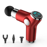 Fascial Gun 6-Level Variable Frequency Vibration Muscle Massager Portable Quiet Electric Body Massager 4 Massage Heads