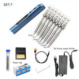 SQ001 mini portable Smart electric soldering iron STM32 processor Digital display welding tool for ts100 with DC Power supply