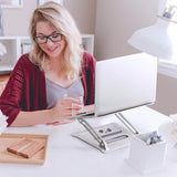 Laptop Stand Height Adjustable Aluminum Laptop Riser Holder Portable Ergonomic Notebook Mount Up to 17'' for MacBook Air Pro