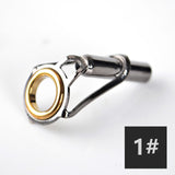 5PCS/Lot Fishing Rod Top Guide 1.6mm-4.6mm Fishing Tackle Rod Tip Repair Kit DIY Eye Rings Tool Accessories