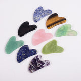 Heart Shape Jade Gouache Scraper Face Massager Skin Lifting Slimming Remove Wrinkle Acupuncture Gua Sha Therapy Massage Stone