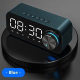 2022.Wireless Speaker Bluetooth Speaker Bluetooth Mini Alarm Clock Portable Support TF Card Mirror Voice Broadcast