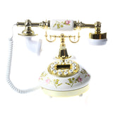 Antique Designer Phone Nostalgia Telescope Vintage Telephone Made of Ceramic  Landline Phone
