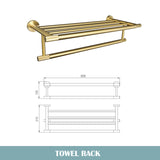 Golden Towel Rack Towel Bar Ring Brushed Gold Hardware Set Robe Coat Hook Toilet Tissue Paper Holder Bathroom Accessories Kit