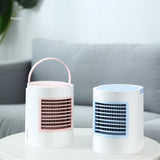 WT-F11 Mini Desktop Fan Portable Fan Oval Shape Cooling Spray Fan Night Light For Office Dormitory Bedroom