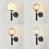 Modern Indoor Wall Lamp Nordic Bedroom Lamp Gold Black Glass Bedside Lighted Interior Led Lights Decoration for Wall AC85~260V