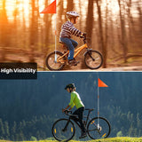 Dropship-Safety Flag With Pole,6 Foot Adjustable High Visibility Bike Flag, Brightly Colored Waterproof Safety Flag For Kids Bik