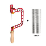 Coping Saw Woodworking Drawing Wire Saw Aluminum Alloy Frame Curve Saw with Diamond Wire for Ceramic Grass Wood Accurate Cutting