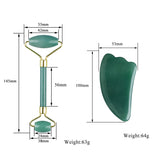 Jade Facial Roller Guasha Sets Natural Crystal China Traditional Massage Stones Home Diy Spa Tools for Skin Health Care Slimming