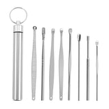 8PCS Stainless Steel Earpick Ear Cleaner Spoon Ear Care Cleaning Tool Ear Wax Removal Kit Ear Wax Remover Ear Wax Removal Tool