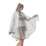 2020 New Fashion  EVA Plasitc Transparent Women Rain Poncho Rain Cape Waterproof Raincoat for Hiking Biking