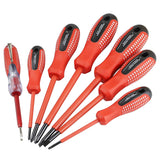 7 Pcs Insulated Electrician Screwdriver Set Slotted and Phillips Insulated Screwdriver Set Test Pen Electroprobe