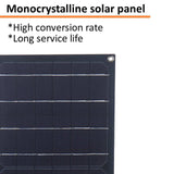 100W Portable Solar Exhaust Fan Ventilation 12V for RV Sheds Solar Panel Exhaust Fan Black 140x300x30mm