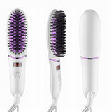 Hot Sale Hair Straightening Brush Ionic with 5 Adjustable Temperatures LED Display for Anti Static Home Travel Beard