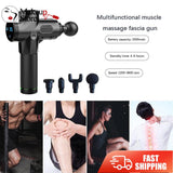 Massage Gun Deep Muscle Massager 30 Speeds LCD Touch Display Body Neck Massage Relaxation Slimming Shaping Pain Relief(US)