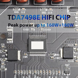 ZK-1602T 320W Power Amplifier Board With Subwoofer 2.0 Channel 160Wx2 15V-36V Audio Power Amplifier Module Black