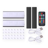 LED Car Atmosphere Lamp Auto Interior Light Strip Charging Portable RGB USB Wireless Remote Music Control Decorative Lamp
