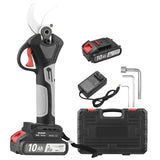 21V Brushless Cordless Electric Pruning Shears Rechargeable 2.0A Lithium Battery Powered Tree Branch Pruner Garden Clippers