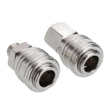 German Nickel-plated Air Compressor Connector 10-piece Coupling 4-tooth 1/4 European Quick Pneumatic Connector