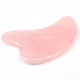 Natural Rose Quartz Aventurine Jade Guasha Tool China Traditional Dolphin Shape Acupoint Masssage Stone for Body Skin Health SPA