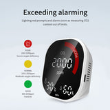 3 in 1 Air Quality Monitor Digital Display CO2 Temperature Humidity Tester USB Rechargeable Indoor Infrared Carbon Dioxide Meter