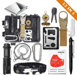 Survival Kit Military Camping Multifunction Outdoor Tool Tent Accessory SOS Wilderness Adventure Emergency Blanket Safety Whistl