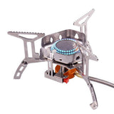 Windproof Camping Stove Ultralight Foldable Backpack Stove Burner with Wind Shield for Outdoor Camping, Hiking, Fishing
