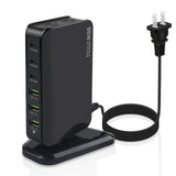 6 Port USB Hub Desktop Wall 96W Charger Power Adapter,for All iPad, iPhone 13 /12/11 Max Mini, Pixel Samsung Galaxy